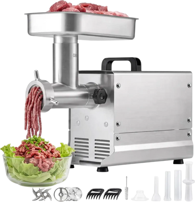 Vevor Meat Grinder Commercial 8 lbs/Min Electric Stainless Steel Sausage Maker New