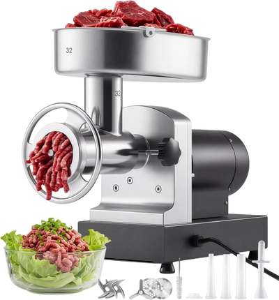 Vevor Meat Grinder Commercial Electric #32 21 lbs/Min Stainless Steel Sausage Maker New