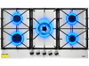 VEVOR 36 inch Gas Cooktop 5 Burners Gas Stove Top, Max 38300BTU Built-in Stainless Steel Stove Top LPG/NG Convertible Dual Fuel Cooktop Stoves with SABAF Dual-Ring Burner for Kitchen Apartment Rvs