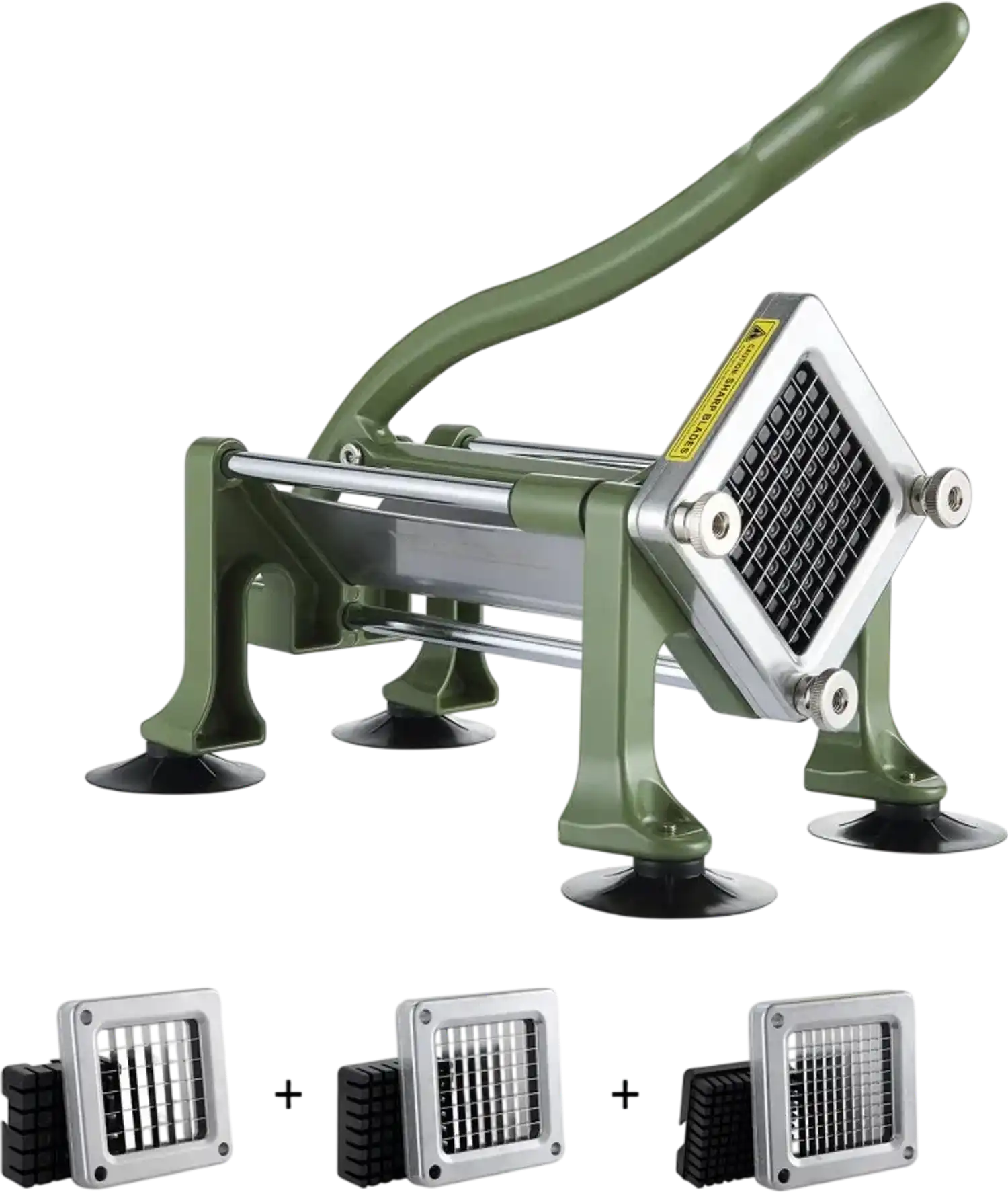 Vevor French Fry Cutter Stainless Steel Potato Vegetable Slicer Chopper with 3 Blades New