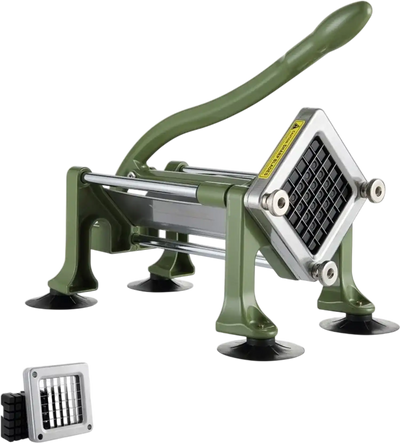 VEVOR French Fry Cutter, Potato Slicer with 1/2-Inch Stainless Steel Blade, Manual Potato Cutter Chopper with Suction Cups, Great for Potato, French Fries, Cucumber, Vegetables, Carrot