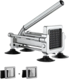 VEVOR French Fry Cutter, Potato Slicer with 1/2-Inch and 3/8-Inch Stainless Steel Blades, Manual Potato Cutter Chopper with Suction Cups, Great for Potato, French Fries, Cucumber, Vegetables, Carrot