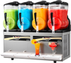 VEVOR Slushie Machine, 12L/3.17Gal x 4 Tank Commercial Slushy Maker, Frozen Drink Maker with Self-Cleaning, Margarita Machine for Restaurants Bars Party for Slushie, Margaritas, Milkshake & More
