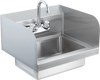 VEVOR Commercial Hand Sink with Faucet and Side Splash, Stainless Steel Sink for Washing, Small Hand Washing Sink, Wall Mount Hand Basin for Restaurant, Kitchen, Bar, Garage and Home, 17x12.8 inch