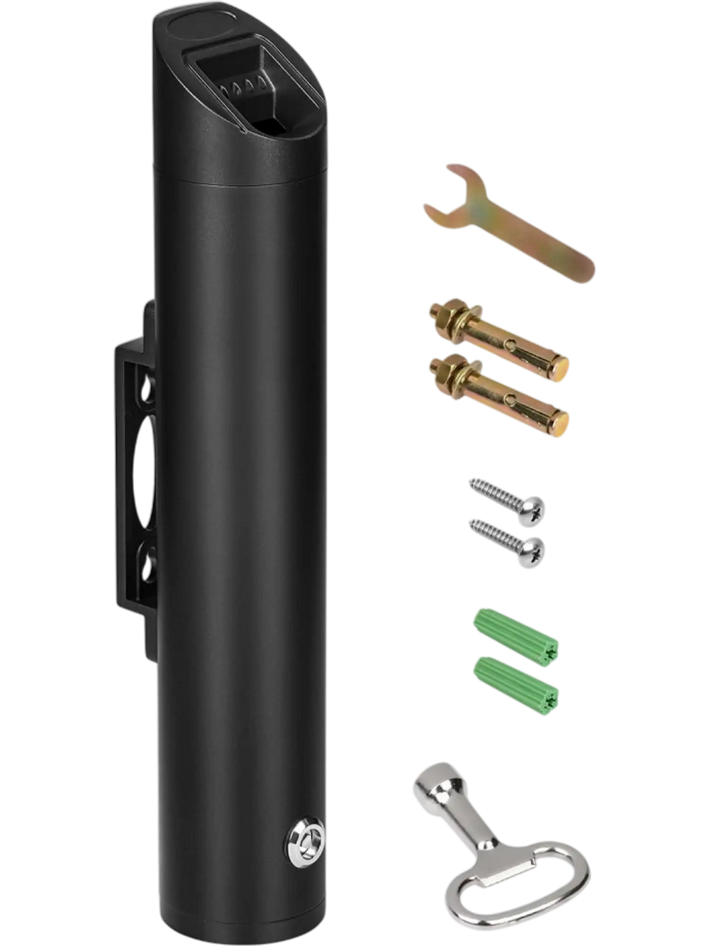 VEVOR Cigarette Butt Receptacle, Stainless Steel Cylinder Cigarette Butt Container, Wall Mounted and Weatherproof Outdoor Cigarette Butt Disposal for Garden, Office, Restaurant, Hotel, Bar, Black