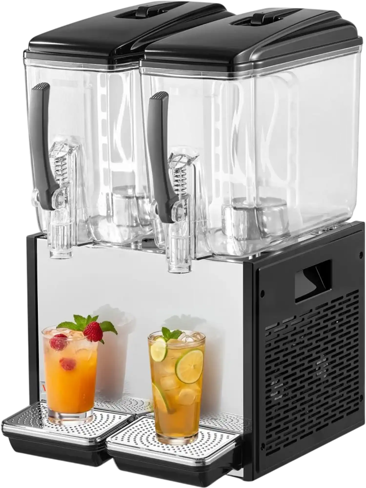 Vevor Beverage Dispenser Commercial 2-Tank 12 L Stainless Steel Juice Drink Machine New