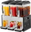 VEVOR Commercial Beverage Dispenser 3 Tanks 12 L / 12.7 QT Per Tank, Stainless Steel Juice Dispenser, Ice Tea Drink Machine with 45℉ to 54℉ Cooling Temperature, for Cold Drink Restaurant Bar Party