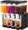 VEVOR Commercial Beverage Dispenser 4 Tanks 10 L / 10.6 QT Per Tank, Stainless Steel Juice Dispenser, Ice Tea Drink Machine with 45℉ to 54℉ Cooling Temperature, for Cold Drink Restaurant Bar Party