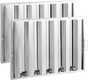 VEVOR Commercial Hood Filter, 24.5W x 19.5H Inch Range Hood Filters, Stainless Steel Restaurant Range Hood Baffle Filter for Grease Rated Commercial Kitchen Exhaust Hoods, 5 Grooves, Pack of 2