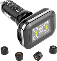 VEVOR RV Tire Pressure Monitoring System, 7.3-87 PSI Trailer TPMS, Universal Wireless Car Alarm System, Waterproof TPMS Sensors Set with 4 Sensors, 5 Alarm Modes, Real-time Display, Easy to Install
