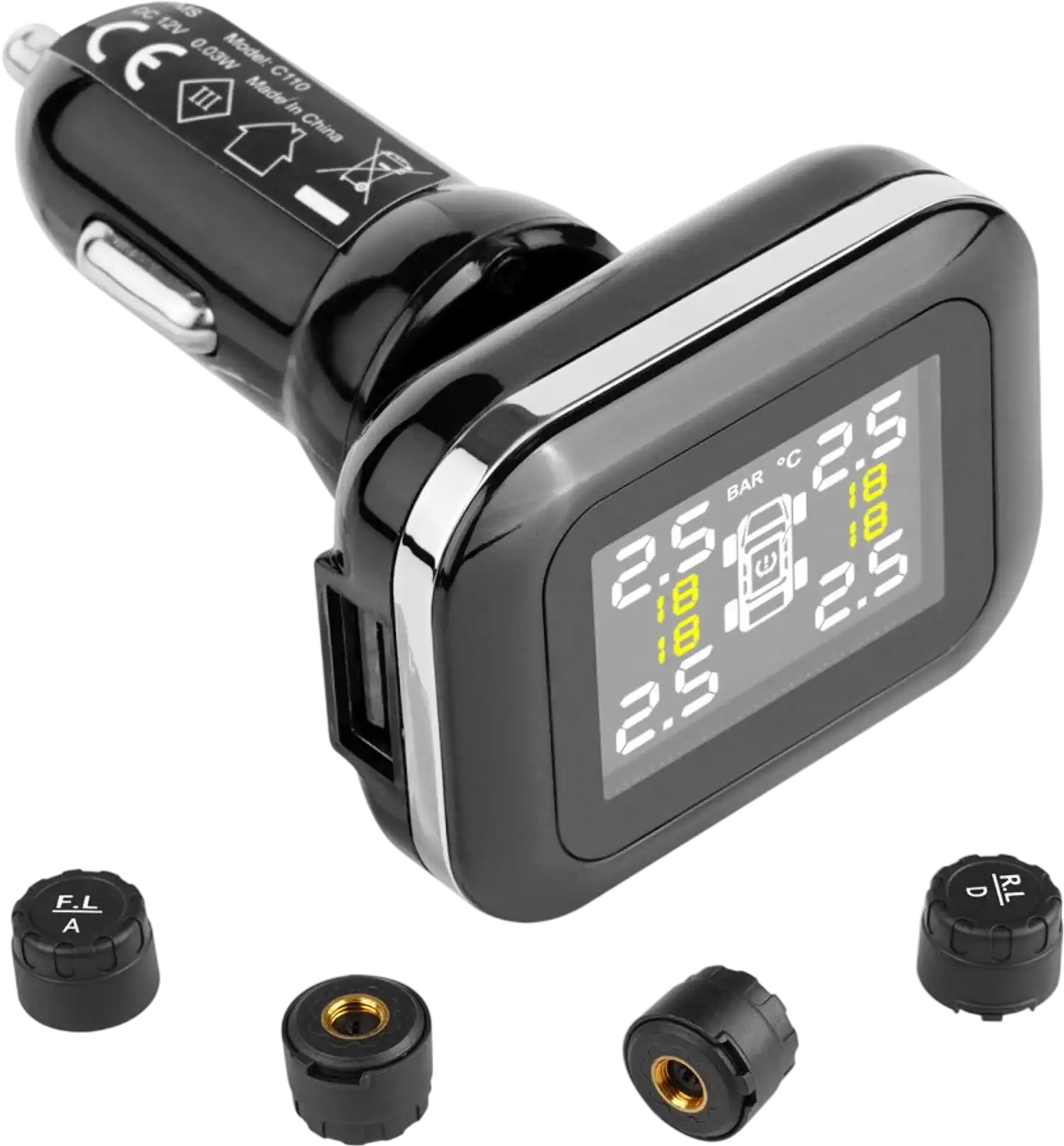 Vevor Tire Pressure Monitoring System RV Trailer TPMS with 4 Sensors New