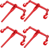 VEVOR 9215LBS 3/8\" – 1/2\" Ratchet Binders 9,215 LBS Secure Working Load, G70 Hooks and Adjustable Length, for Grade 70-80 Chains, Tie Down, Hauling, Towing, 4-Pack, Red