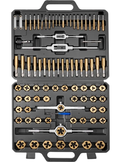 VEVOR Tap and Die Set, 86-Piece Metric and SAE Sizes M3 to M12, #4 to 5/8