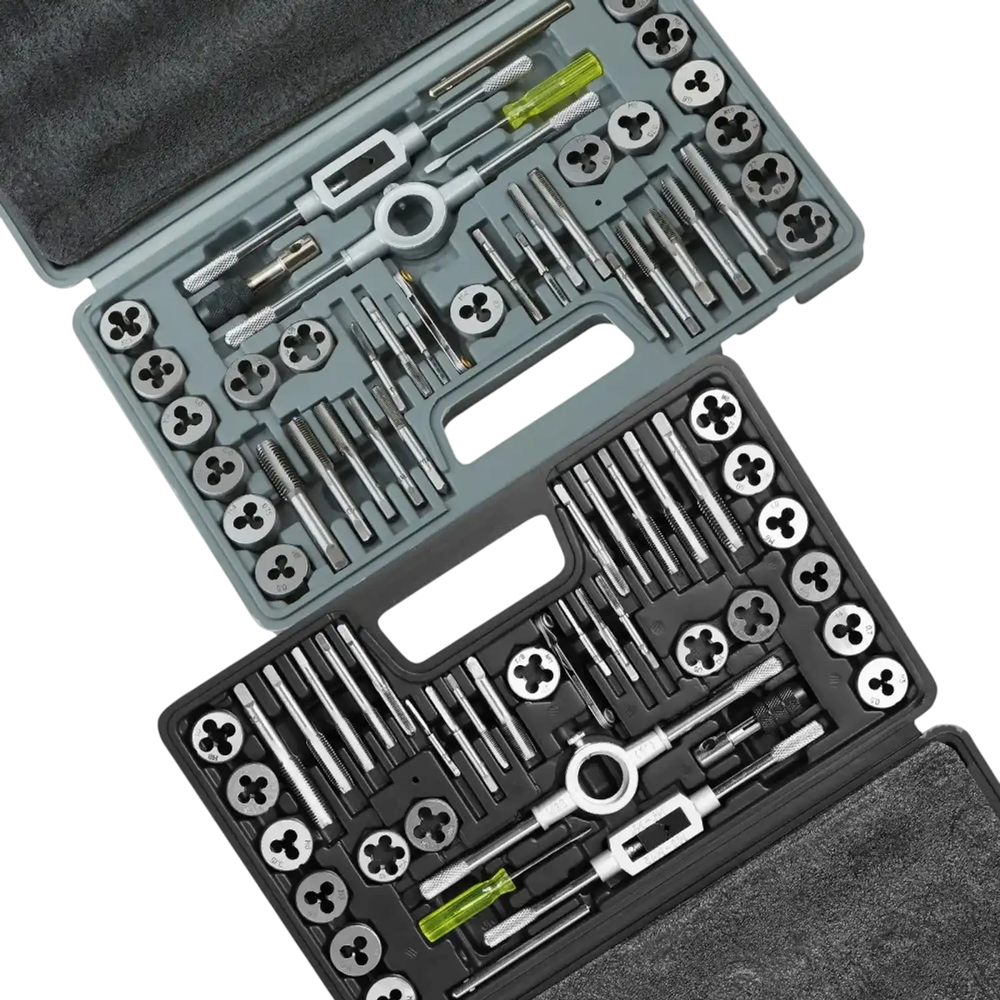 VEVOR Tap and Die Set, 80-Piece Metric and SAE Standard, Bearing Steel Taps and Dies, Essential Threading Tool for Cutting External Internal Threads, with Complete Accessories and Storage Case