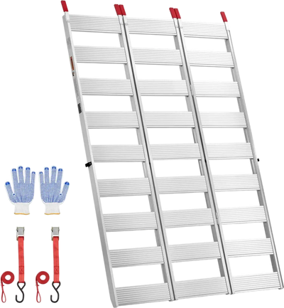 Vevor Trailer Ramps Tri-Folding Aluminum Loading Ramps 76