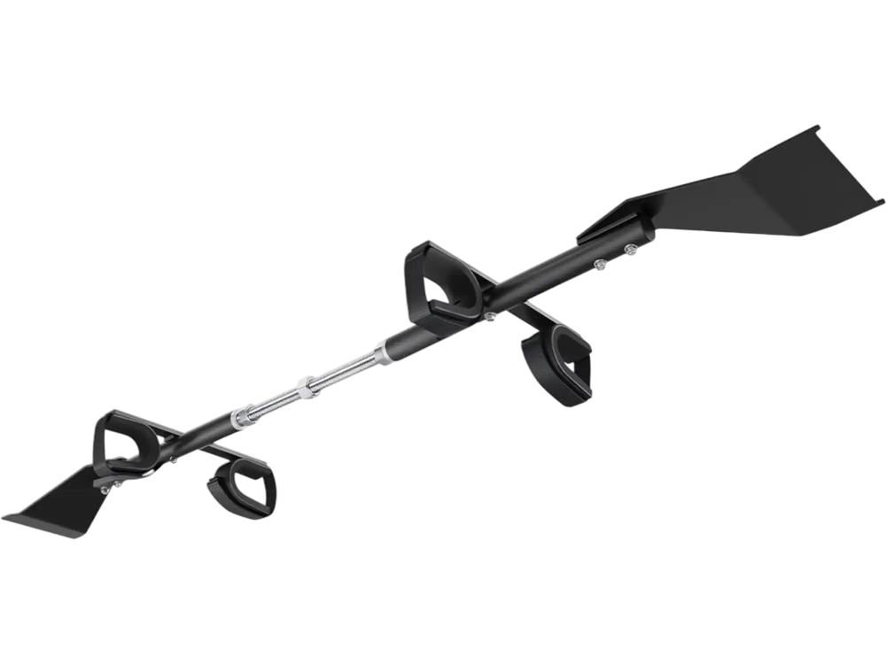 VEVOR Hunting Tool Rack Alloy Steel 48"-54" Overhead Hunting Tool Holder, for Crew Cab Pickup Trucks & SUVs with Center Pillar, Roof Mounted, No Drilling Required, Easy Installation, with Straps