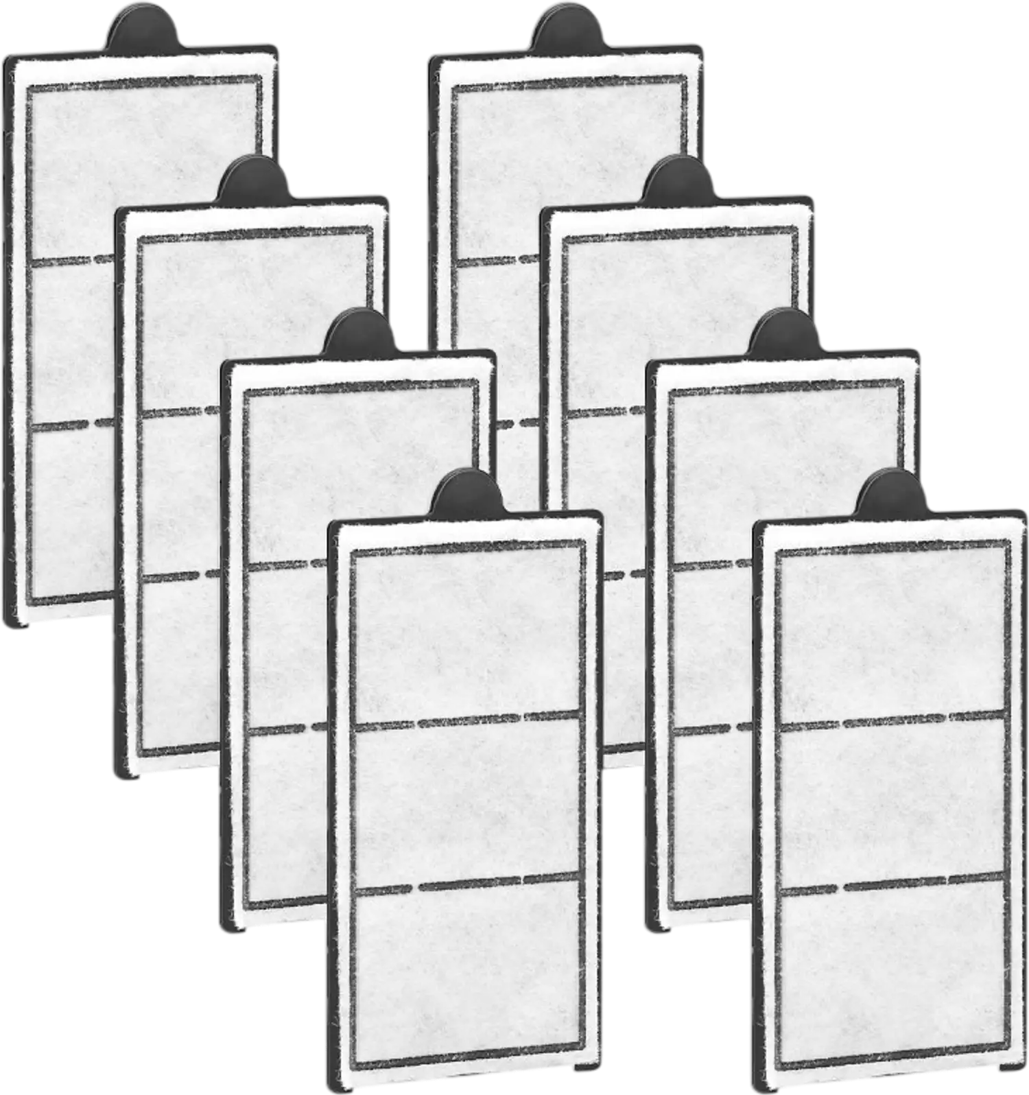 Vevor Aquarium Filter Cotton 8-Pc Replacement Cartridges for 2.5/3.5 Gal Tanks New