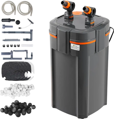 VEVOR Aquarium Filter 528GPH, 5-Stage Canister Filter 200 Gallon, Ultra-Quiet Internal Aquarium Filter with UV Protection, Submersible Power Filter with Multiple Function for Fish Tanks, 20W