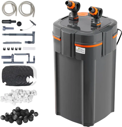 VEVOR Aquarium Filter 660GPH, 5-Stage Canister Filter 235 Gallon, Ultra-Quiet Internal Aquarium Filter with UV Protection, Submersible Power Filter with Multiple Function for Fish Tanks, 25W