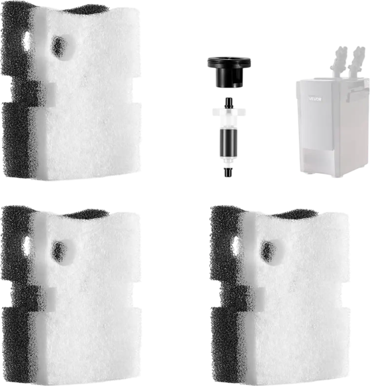 Vevor Aquarium Filter Media Pads Replacement Set with Impeller New