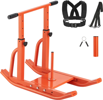 Vevor Weight Sled Adjustable T-Bar Handle Training Sled Orange New