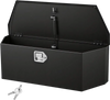 VEVOR Trailer Tongue Box, 36" x 12.3" x 12" Steel Trailer Tongue Tool Box, Heavy Duty Storage Organizer with Lock and Keys, Utility Tool Chest for Pickup Truck Bed, RV, SUV, Off-Road Vehicle, Black