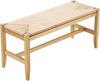 VEVOR Rattan Bench, 40" Wooden Rattan Bench, Entrywway Bench with Oak Wood Legs, Bedroom End of Bed Boho Bench with Hand Woven Rattan, for Living Room, Kitchen