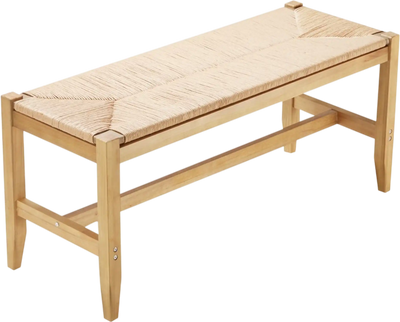 Vevor Bench Handwoven Rattan Entryway 40