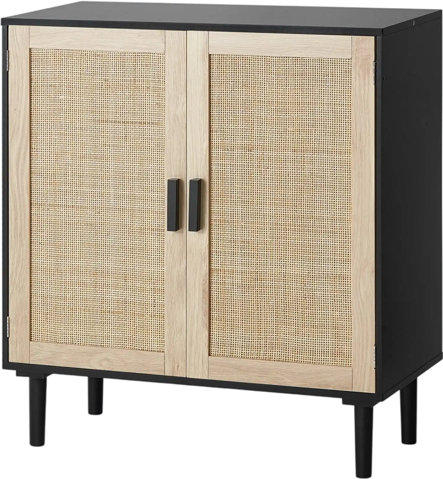 Vevor Cabinet Rattan Storage Buffet with 2 Magnetic Doors and Adjustable Shelves 31.5
