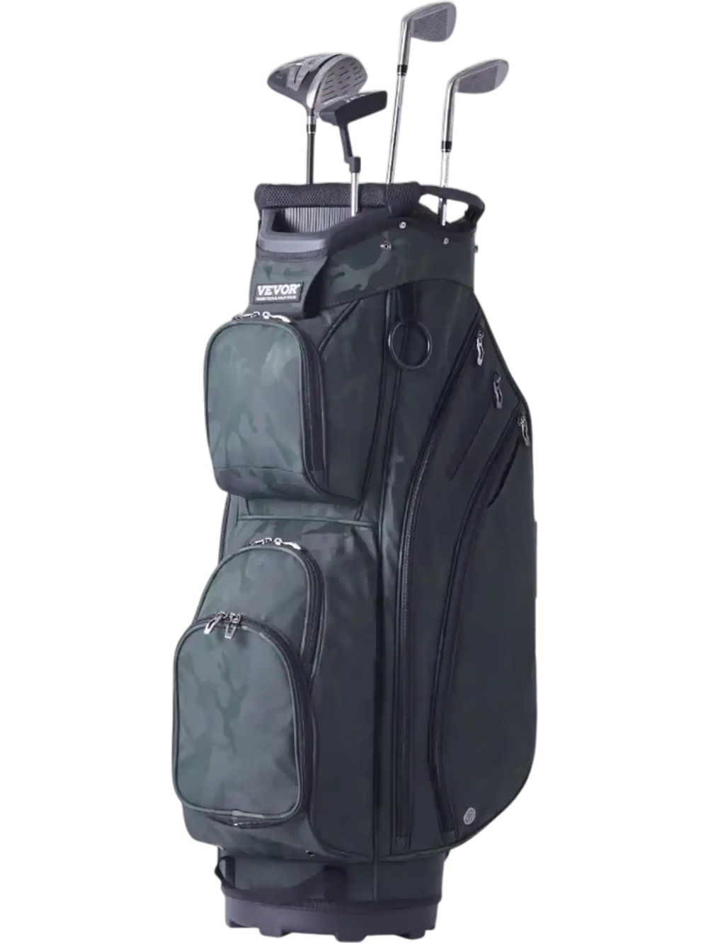 VEVOR Golf Cart Bag with 14 Way Organizer Divider Top, 36” 11 Pockets Premium Nylon Cart Bag, Durable Golf Bags with Handles & Dust Cover & Detachable Straps for Men & Women, Army Green