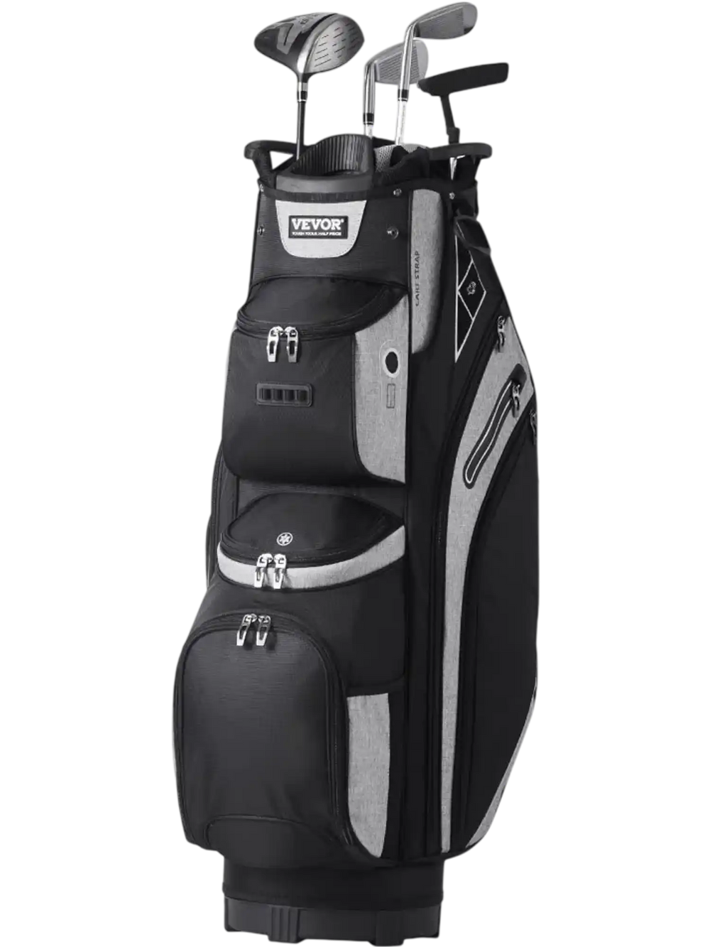 VEVOR Golf Cart Bag with 14 Way Organizer Divider Top, 36” 13 Pockets Premium Cart Bag, Durable Golf Bags with Handles & Dust Cover & Detachable Straps for Men & Women, Black Color-Block