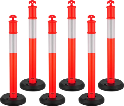 Vevor Traffic Delineator Posts 6 Pack 48