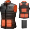 VEVOR Heated Vest, Men Electric Heating Vest with 16000 mAh Battery Pack, 8 Heating Zones Lightweight Rechargeable Winter-Vest with 3 Levels, for Outdoor Hiking Camping Fishing Skiing, Size L