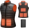 VEVOR Heated Vest, Men Electric Heating Vest with 16000 mAh Battery Pack, 8 Heating Zones Lightweight Rechargeable Winter-Vest with 3 Levels, for Outdoor Hiking Camping Fishing Skiing, Size M