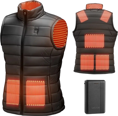 Vevor Heated Vest Men's Electric Heating Vest with 16000 mAh Battery Pack Size M New