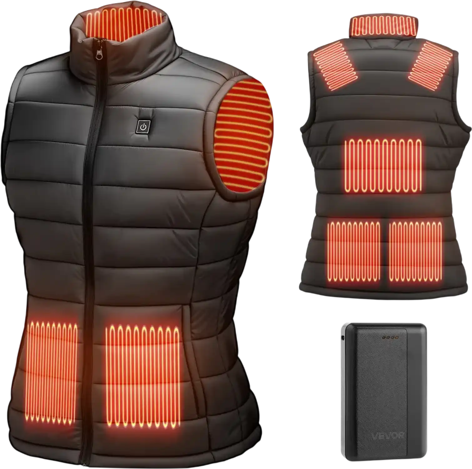 Vevor Heated Vest Women's Rechargeable Winter Vest with 16000 mAh Battery Pack Size M New