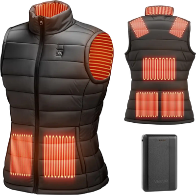 Vevor Heated Vest Women's Rechargeable Winter Vest with 16000 mAh Battery Pack Size M New