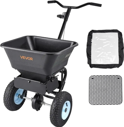 Vevor Broadcast Spreader Walk-Behind Push 100 lbs 0-9.8' Spreading Width New