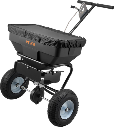 Vevor Walk-Behind Spreader 12 ft. Broadcast Width 130 lb. Hopper with 13 in. Tires New