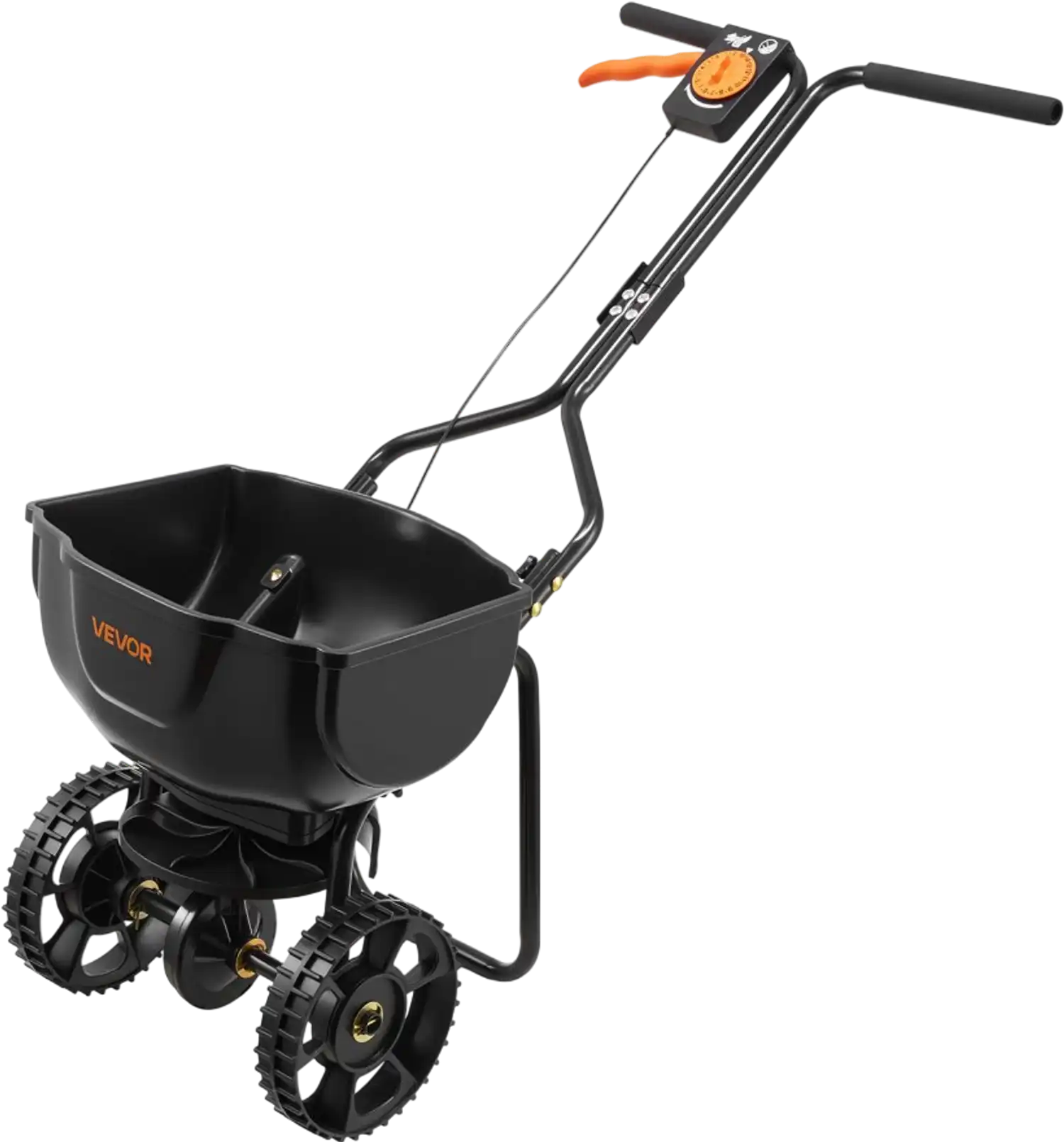 Vevor Broadcast Spreader Walk-Behind Push Lawn Spreader 9.8' Width 15 lbs Capacity New