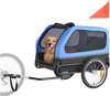 VEVOR Dog Bike Trailer, Supports up to 88 lbs, Pet Cart Bicycle Carrier for Small & Large Dogs, Easy Folding Frame with Quick Release Wheel, Universal Bicycle Coupler, Reflector, Flag, Internal Leash