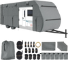 VEVOR Travel Trailer Cover, 28-31 ft RV Cover, Top 300D Oxford Fabric Camper Cover, Waterproof, Windproof and Rip-Stop Class A RV Cover, with Storage Bag, Repair Patches, Straps and Tire Covers