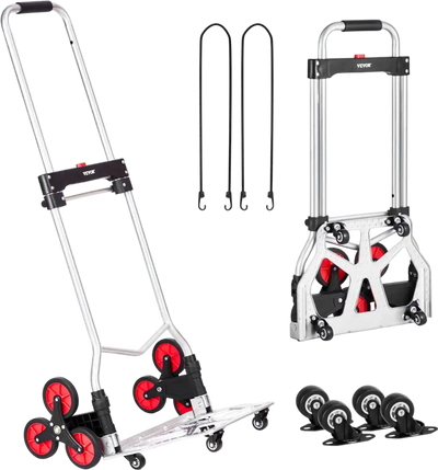 Vevor Stair Climbing Cart Heavy-Duty Folding Hand Truck Dolly 260 lbs New