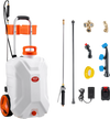 VEVOR Battery-Powered Sprayer with Wheeled Cart, 10 Gallons Electric Weed Sprayer, Adjustable 0-80 PSI, Yard Lawn Sprayers with Wheels, 5 Nozzles & 98ft Hose, 3-6H Spray Time, for Weeding, Cleaning
