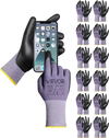 Work Gloves 12 Pairs Touch Screen Nitrile-Coated Garden Construction Gloves