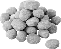 VEVOR Ceramic Fire Pebble Stones, 2-3 inch 30 Pcs Lava Rocks, Reusable Fire Pit Stones Indoor and Outdoor Use, Decorative Firepit Stone for Propane/Gas Fireplace, Stove, Courtyard, Camping