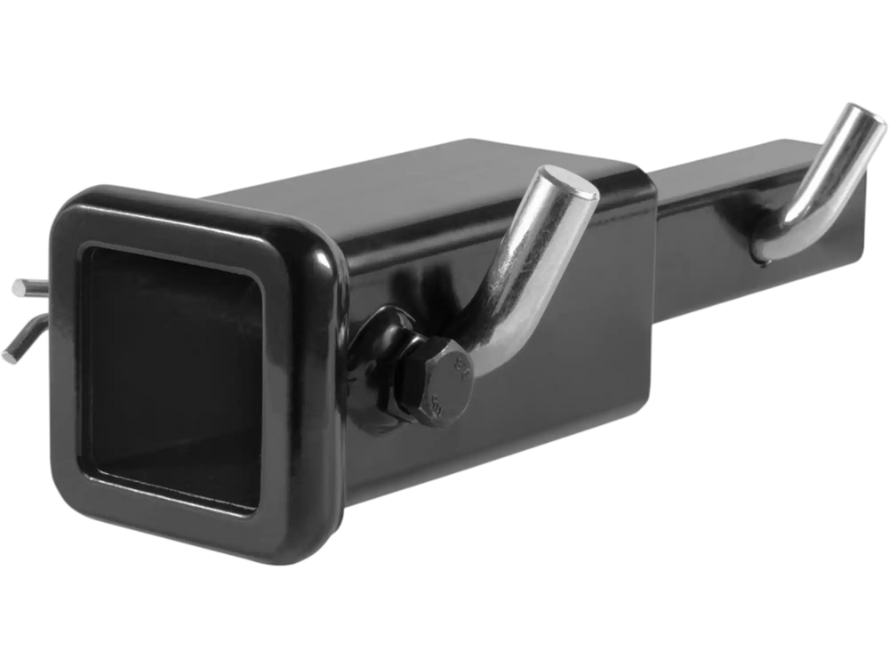 VEVOR Trailer Hitch Extender, 1-1/4" to 2" Receiver Hitch Adapter, Trailer Hitch Extension Tube Extender, 6" Extension Length, 4000 lbs Towing Capacity, Hitch Pins, Clips, Bolt and Nut Included, Black