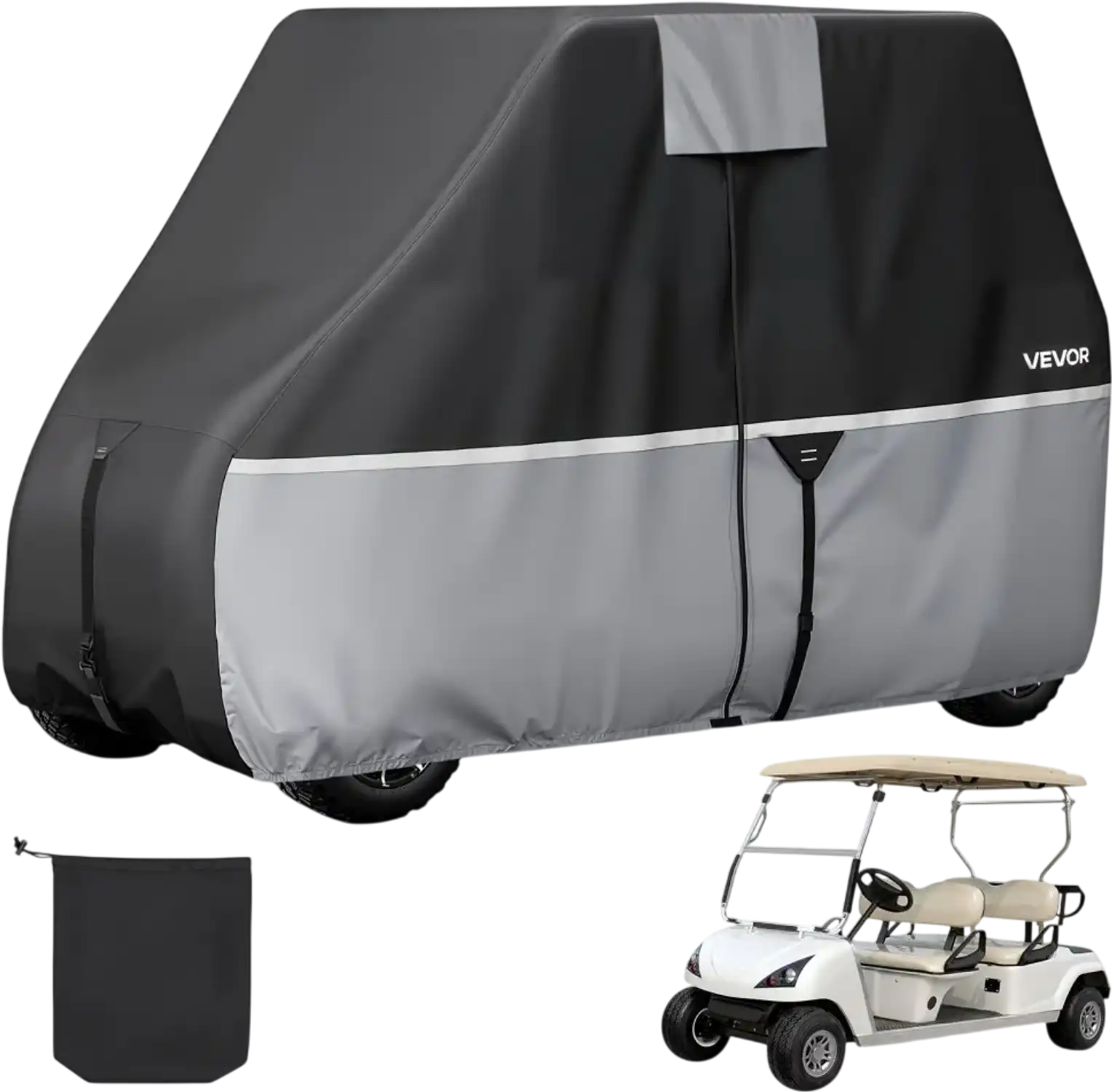 Vevor Golf Cart Cover Full Coverage 2+2/4 Passenger 420D Waterproof Oxford Fabric New