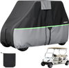 VEVOR Golf Cart Cover, Full Coverage 2+2/4 Passenger Golf Cart, 600D Waterproof Oxford Fabric Club Car Cover Fits Most Carts Club Car, Yamaha, EZGO, Honda, PU Coating & Three Zipper Doors