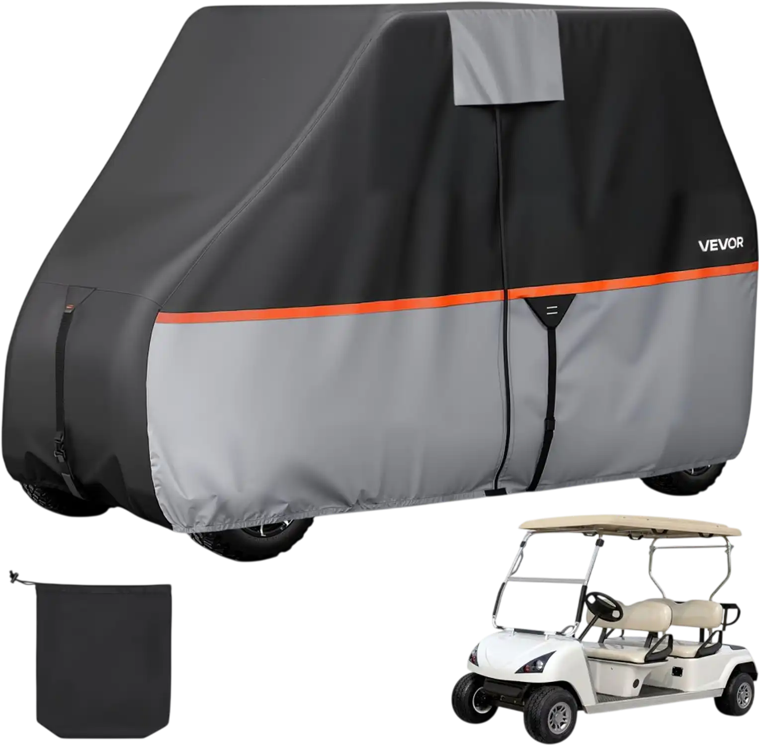 Vevor Golf Cart Cover Full Coverage 2+2/4 Passenger 420D Waterproof Oxford Fabric New